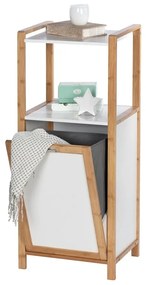 Fehér-natúr színű bambusz fürdőszobai polcos állvány 40x95 cm Finja – Wenko