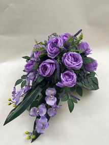 Kompozíció Virágok a sírhoz temető csokor virágtartó művirágok