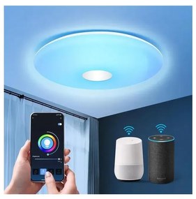 Aigostar B.V. Aigostar - LED RGBW Dimmelhető mennyezeti lámpa 18W/230V átm. 34 cm Wi-Fi AI0062