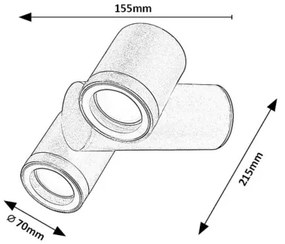 Rabalux 77111 - Kültéri fali lámpa ENOL 2xGU10/35W/230V IP44