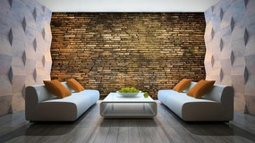 Téglafal poszter, fotótapéta, Vlies (208 x 146 cm)