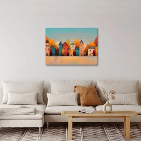 Kép - Őszi falu (70x50 cm)