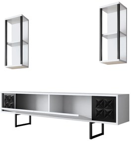 TV szekrény Black Line - White, Black