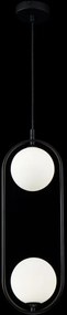 MAYTONI MOD013PL-02B RING Többágú Függesztett Lámpa Fehér, Fekete G9 IP20