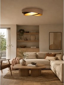 BRILAGI-LED Mennyezeti lámpa VELVET TWIST LED/24W/230V 4000K átm. 55 cm bézs/barna/arany