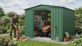 fém kerti ház GLOBEL 108 ZÖLT + napfénytető LG2501