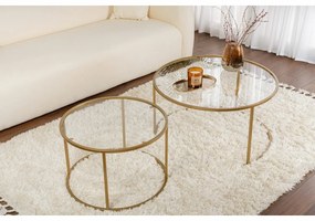 Aurum Gold dohányzóasztal szett 80 cm, 2 db