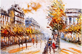 Kép - Utca Párizsban (90x60 cm)