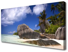 Vászonkép Rocks Beach Landscape 100x50 cm