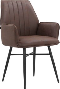 Barna kárpitozott étkezőfotel szett 2 db-os Anzo – Støraa