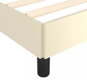 vidaXL krémszínű műbőr ágykeret 200x200 cm