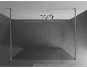 Mexen Kioto, Walk-In zuhany paraván 140 x 200 cm, 8 mm átlátszó üveg, csiszolt acél profil, 800-140-002-97-00