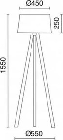 Novolux LARS 845A-G05X1A-50 Állólámpa 1x60W/E27 IP20