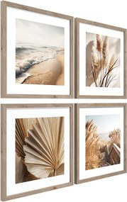 Nyomtatott keretezett kép szett 4 db-os 30x30 cm Boho Dreams – Styler