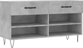 vidaXL betonszürke szerelt fa cipőpolc 102 x 35 x 55 cm