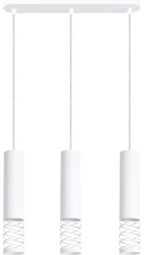 Sollux SL.1688 - Csillár zsinóron LAMI 3xGU10/10W/230V fehér