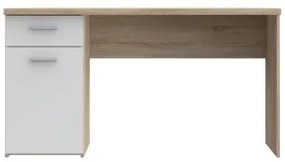 Íróasztal GINO fehér/sonoma tölgy