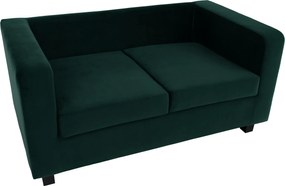 Teljesen kárpitozott heverő, smaragd szövet, LUANA