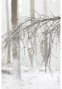 Cone fehér kerámia függő dekoráció, magasság 14,5 cm - Kähler Design