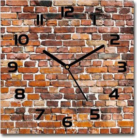 Csendes üveg falióra Tégla falióra 30x30