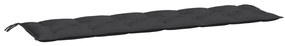 2 db fekete oxford szövet kerti padpárna 200 x 50 x 7 cm