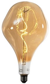 E27 dimmelhető LED lámpa spirál izzószállal PS160 tükrözött arany 6W 100 lm 1800K
