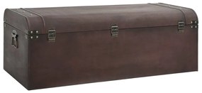sötétbarna furnérlemez kincsesláda zárakkal 110 x 50 x 39,5 cm