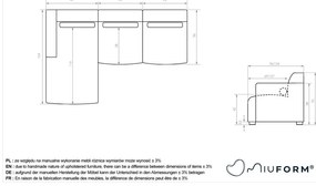 Fehér sarokkanapé (bal oldali) Flex Felix – Miuform
