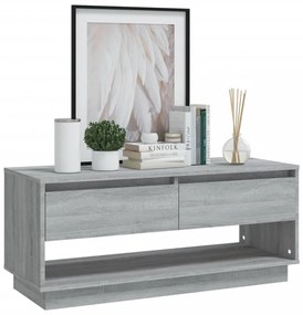 szürke sonoma színű szerelt fa TV-szekrény 102x41x44 cm