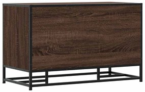 cipőpad barna tölgy 84x40x53,5 cm Gépi fa és fém