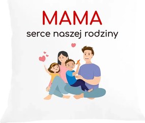 Párna párnahuzat Anyák napja Anya Családunk szíve Ajándék