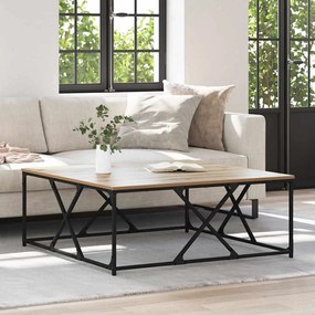 Dohányzóasztal kézműves tölgy 100 x 100 x 40 cm Faanyag