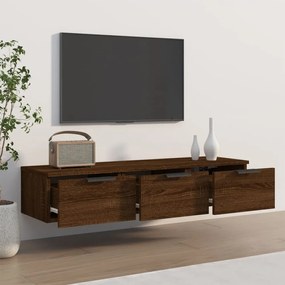 barna tölgyszínű szerelt fa faliszekrény 102 x 30 x 20 cm
