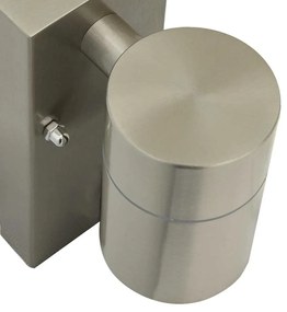 Kültéri Fali Lámpa Ezüst 6.5 x 10.5 x 16 cm Rozsdamentes acél