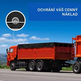 JAGO Takaróponyva 650 g/m² alumínium szem 4 x 5 m fekete