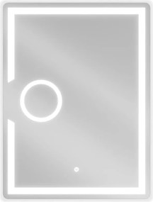 Mexen Onyx, LED fürdõszobai tükör háttérvilágítással és kozmetikai tükörrel 60x80 cm, 6000K, páramentesítõ, 9813-060-080-611-00