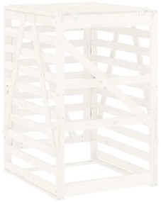 fehér tömör fenyőfa szemeteskuka tároló 84x90x128,5 cm
