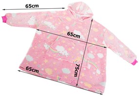 Gyerek pulóver - sötétben világító - rózsaszín