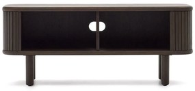 Sötétbarna TV-állvány kőrisfa dekorral 120x50 cm Mailen – Kave Home
