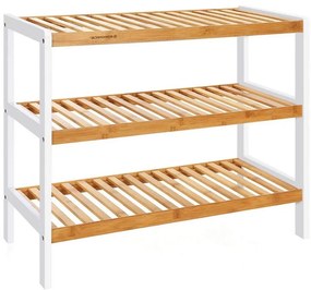 MATE cipősszekrény barna/fehér