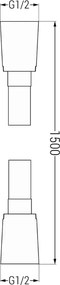 Mexen Uno DR45 süllyesztett zuhanykészlet, fekete - 71435DR45-70