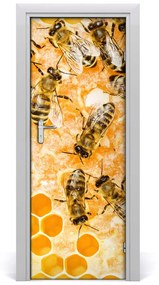 Poszter tapéta ajtóra dolgozó méhek 85x205 cm