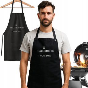 Személyre Szabott Konyhai Kötény Hell's Kitchen Nyomtatással Saját Név