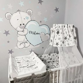 INSPIO Falmatrica - Menta színű maci csillagokkal