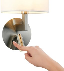 Brilagi - LED Fali lámpa DAYA 1xE14/40W/230V + LED/3W fehér/matt króm