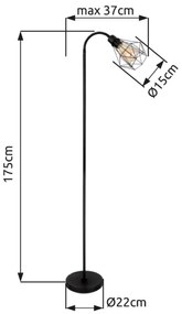 Globo 15351S - Állólámpa ISABELLA 1xE27/40W/230V