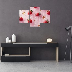 Kép - Eprek buborékokban (90x60 cm)