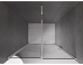 Mexen Velar, tolózuhanyajtó nyitáshoz 110 cm, 8 mm szürke üveg, króm, 871-110-000-41-01