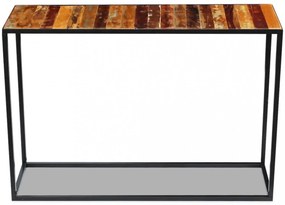 tömör újrahasznosított fa konzolasztal 110 x 35 x 76 cm