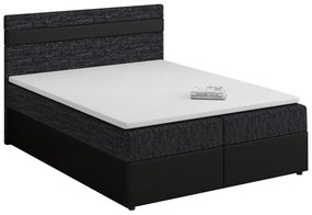 Franciaágy Boxspring 180x200 cm Mimosa (ágyráccsal és matraccal) (fekete + fekete). 1007817